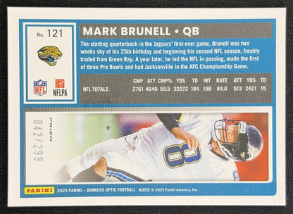 Mark Brunell 2025 Panini Donruss Optic Orange Prizm /299 Jaguars