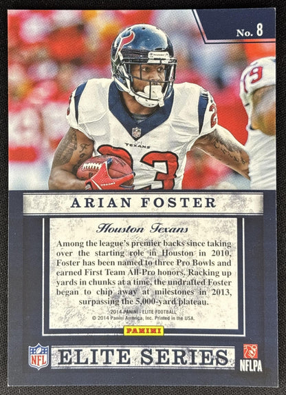 Arian Foster 2014 Panini Elite Series Silver Texans Sports Trading Cards