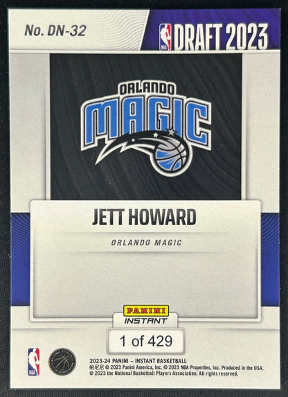 Jett Howard 2023 Panini Instant NBA Draft Night Magic Sports Trading Cards
