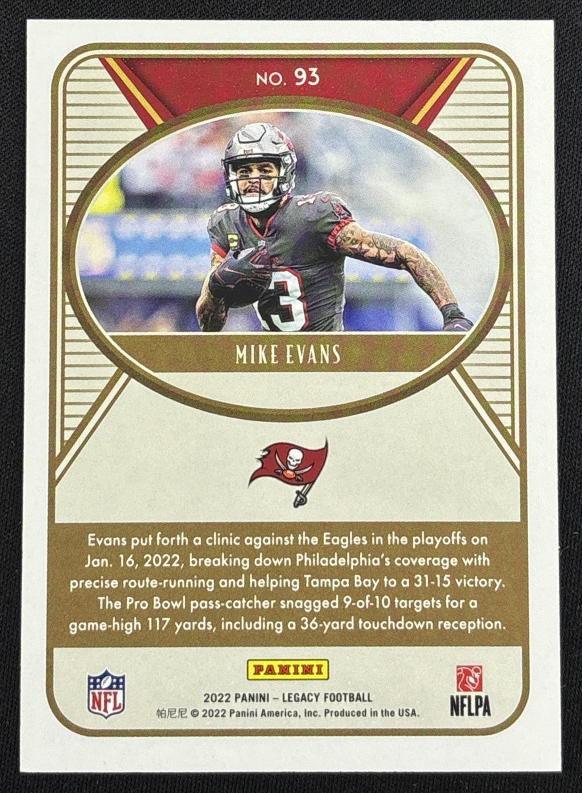 Mike Evans 2022 Panini Legacy Orange /199 Buccaneers