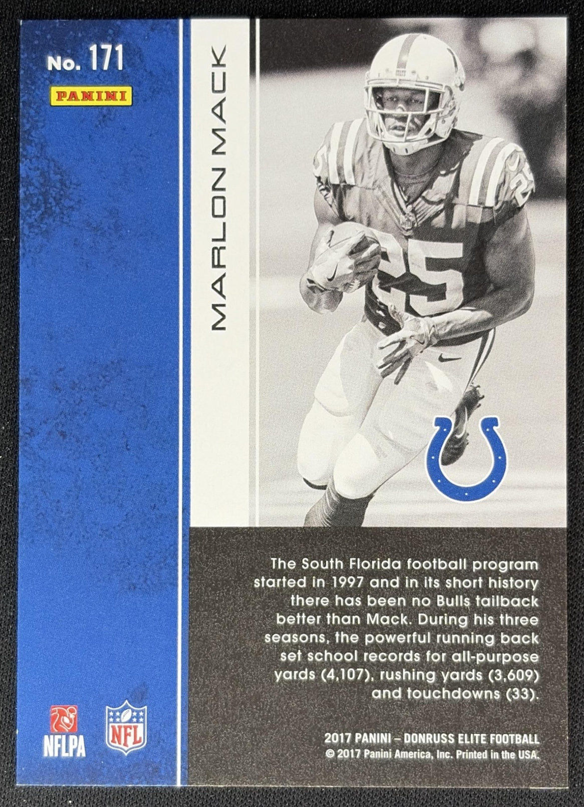 Marlon Mack 2017 Panini Donruss Elite Red /149 Colts
