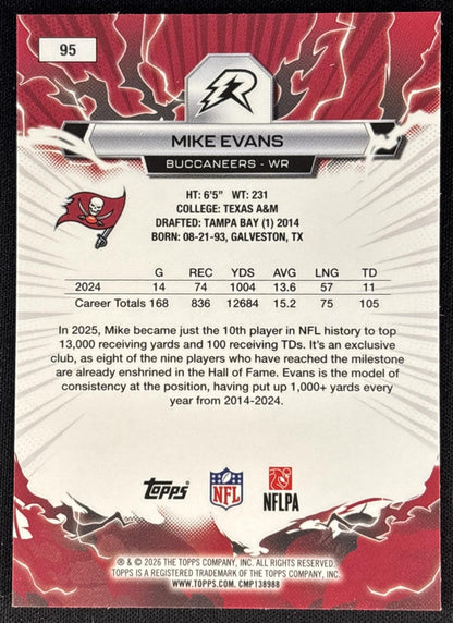Mike Evans 2025 Topps Resurgence Buccaneers Tampa Bay Buccaneers back