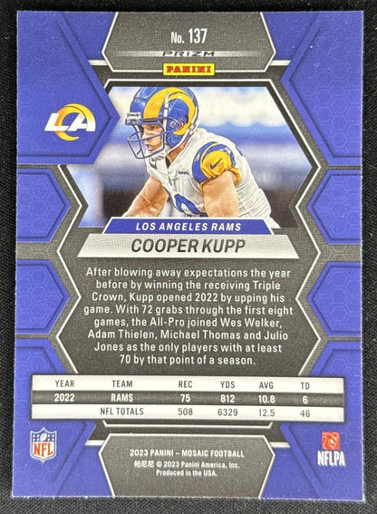 Cooper Kupp 2023 Panini Mosaic Camo Pink Mosaic Rams Sports Trading Card