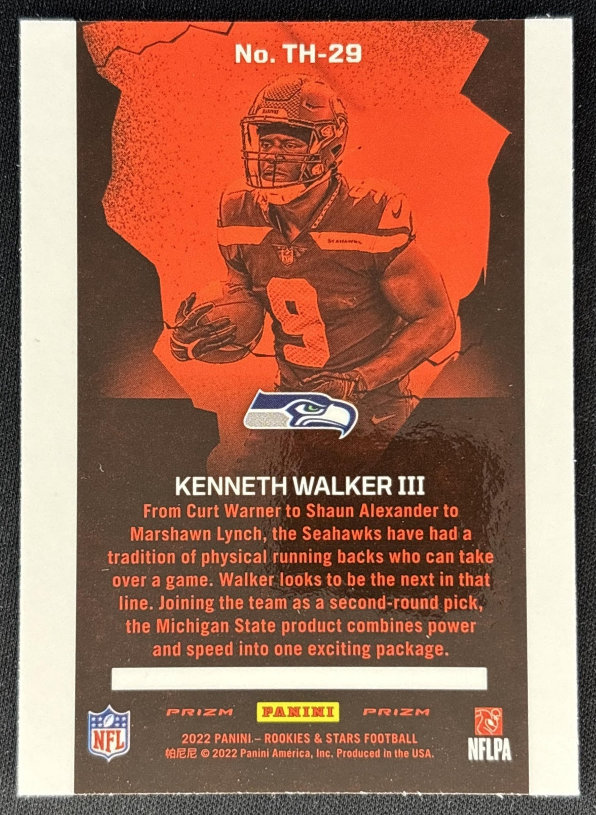 Kenneth Walker III 2022 Panini Rookies & Stars Thrillers Silver Seahawks Sports Trading Cards