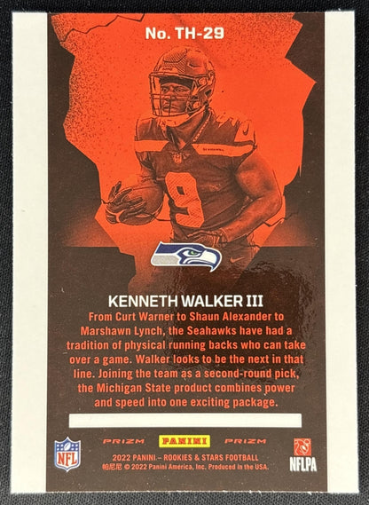Kenneth Walker III 2022 Panini Rookies & Stars Thrillers Silver Seahawks Sports Trading Cards