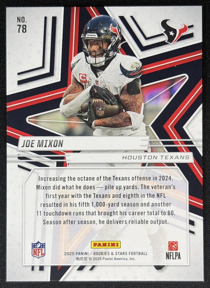 Joe Mixon 2025 Panini Rookies & Stars Orange /249 Texans Sports Trading Cards