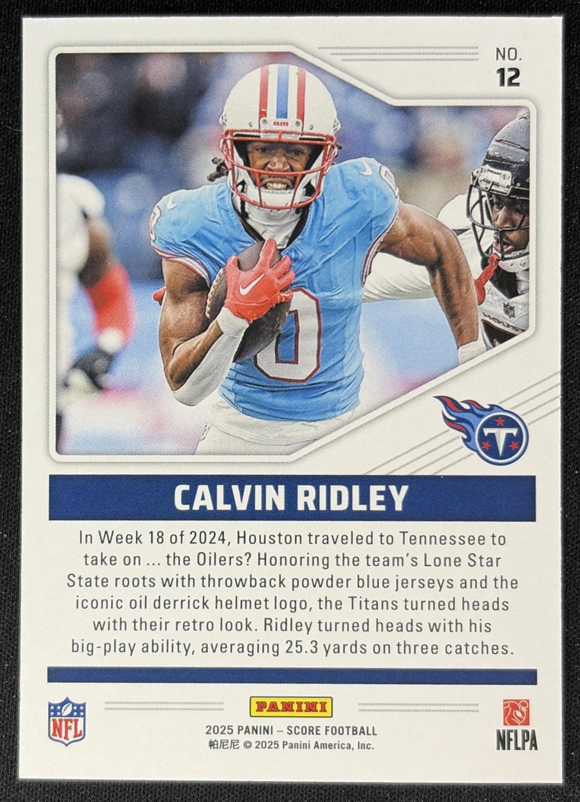 Calvin Ridley 2025 Panini Score Throwbacks Titans Sports Trading Cards