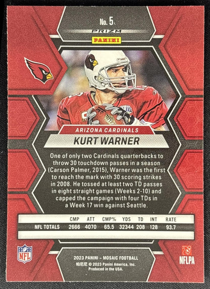 Kurt Warner 2023 Panini Mosaic Green Mosaic Cardinals Sports Trading Cards