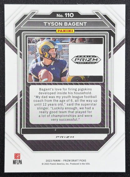 Tyson Bagent 2023 Panini Prizm Draft Picks Prizms Silver
