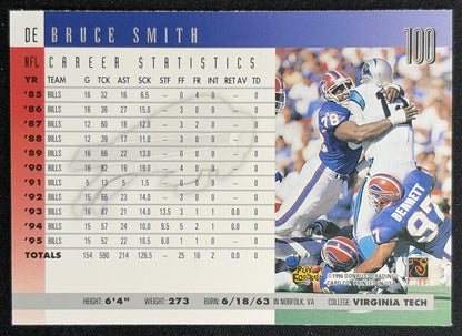 Bruce Smith 1996 Donruss Bills Back