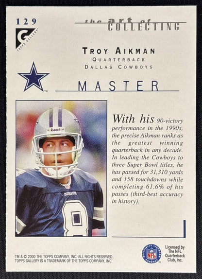 Troy Aikman 2000 Topps Gallery Cowboys Sports Trading Cards