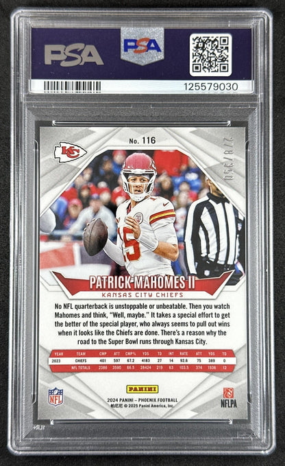 Patrick Mahomes II 2024 Panini Phoenix FireBurst /350 PSA 9