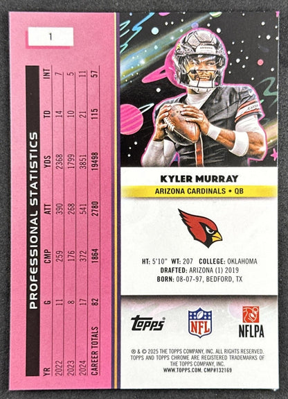 Kyler Murray 2025 Topps Cosmic Chrome Cardinals back
