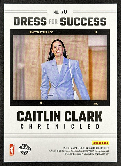 Caitlin Clark 2025 Panini Chronicled Dress For Success Holo Fever 70 Indiana Fever