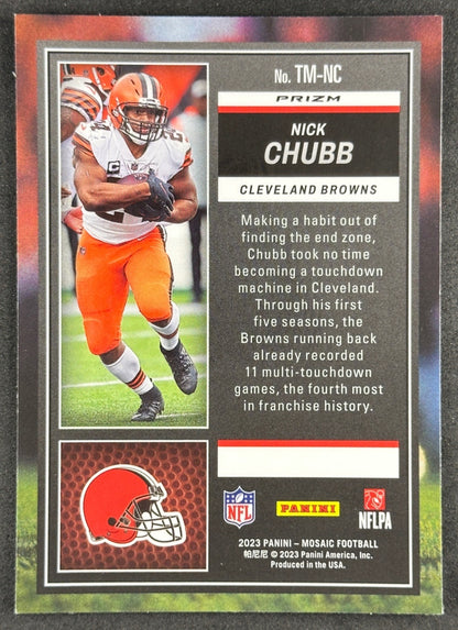 Nick Chubb 2023 Mosaic Touchdown Masters Mosaic Browns Sports Trading Card