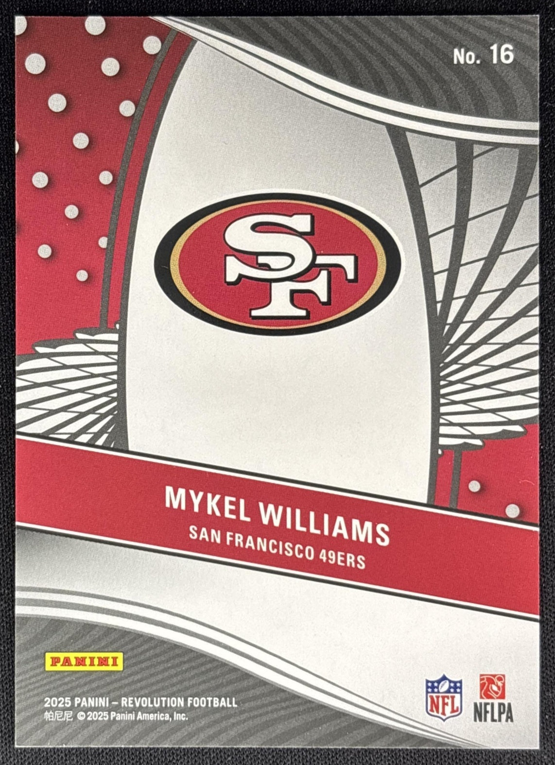 Mykel Williams 2025 Panini Revolution Supernova 49ers Sports Trading Cards