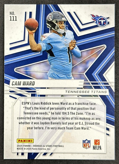 Cam Ward 2025 Panini Rookies & Stars Orange /249 Titans Sports Trading Cards