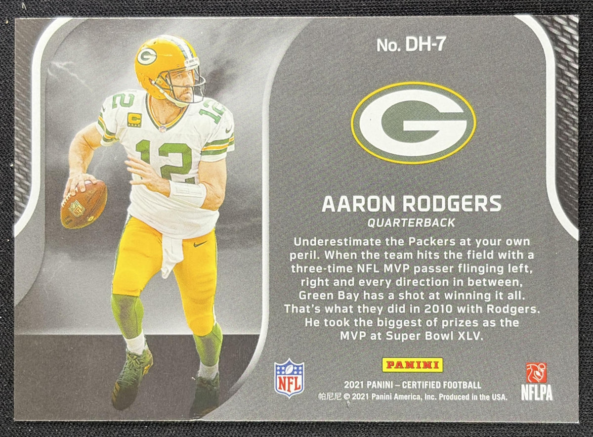 Aaron Rodgers 2021 Panini Certified Dark Horses Packers
