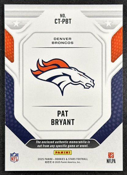 Pat Bryant 2025 Panini Rookies & Stars Cross Training Patch Broncos back
