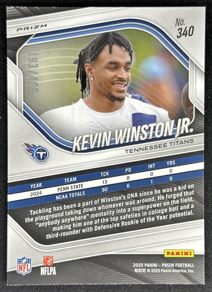 Kevin Winston Jr. 2025 Panini Prizm Pandora /400 Titans