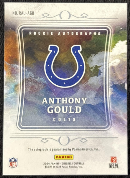 Anthony Gould 2024 Panini Origins Rookie Auto Indianapolis Colts