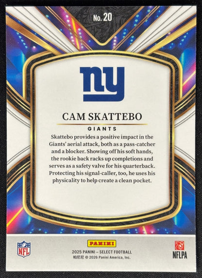 Cam Skattebo 2025 Select Future Giants Sports Trading Card