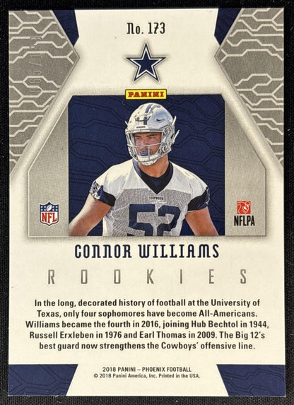 Connor Williams 2018 Panini Phoenix Pink /199 Cowboys Sports Trading Cards