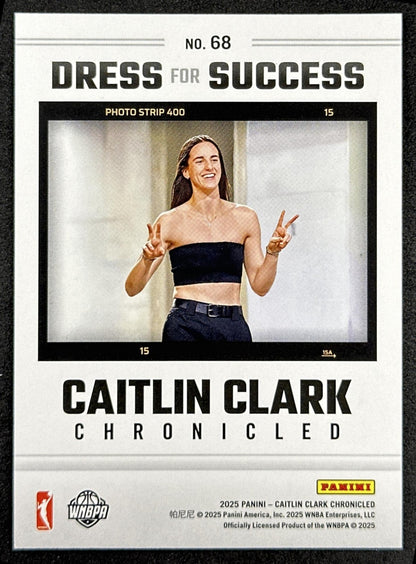 Caitlin Clark 2025 Panini Chronicled Dress For Success Red Holo Fever 68 Indiana Fever