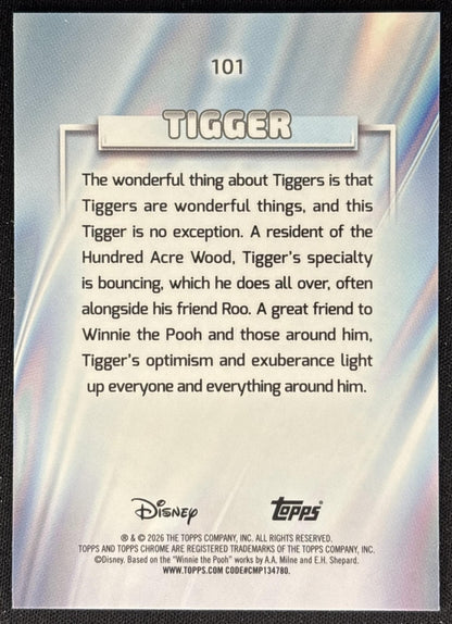 Tigger 2026 Topps Chrome Disney back