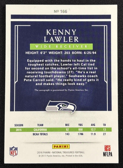 Kenny Lawler 2016 Panini National Treasures Holo Silver /25 Seahawks