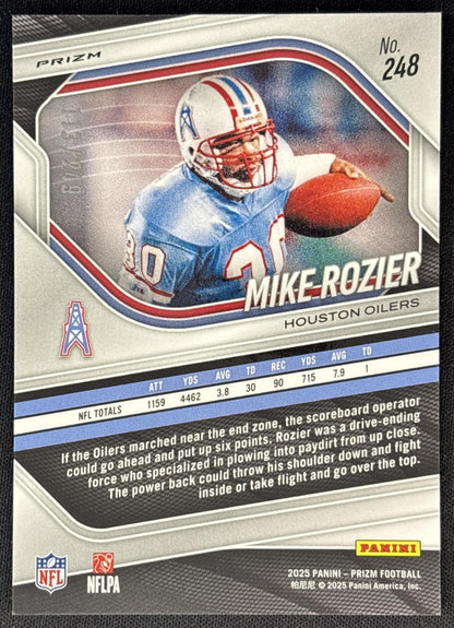 Mike Rozier 2025 Panini Prizm Orange /249 Oilers Sports Trading Cards