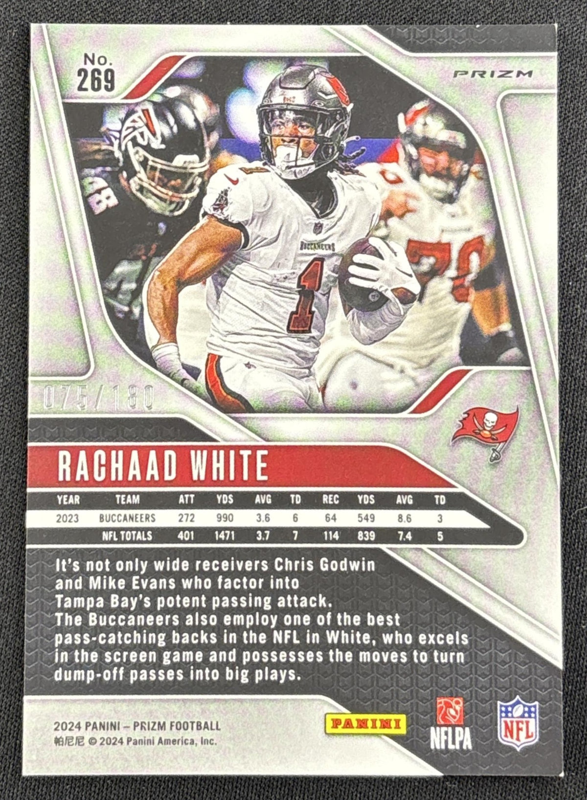 Rachaad White 2024 Panini Prizm Hyper /180 Buccaneers
