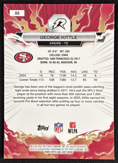 George Kittle 2025 Topps Resurgence 49ers