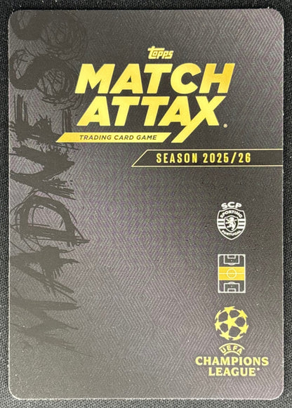 Pedro Goncalves 2025 Match Attax Madness UEFA Champions League Common Sporting Portugal Sports Trading Cards