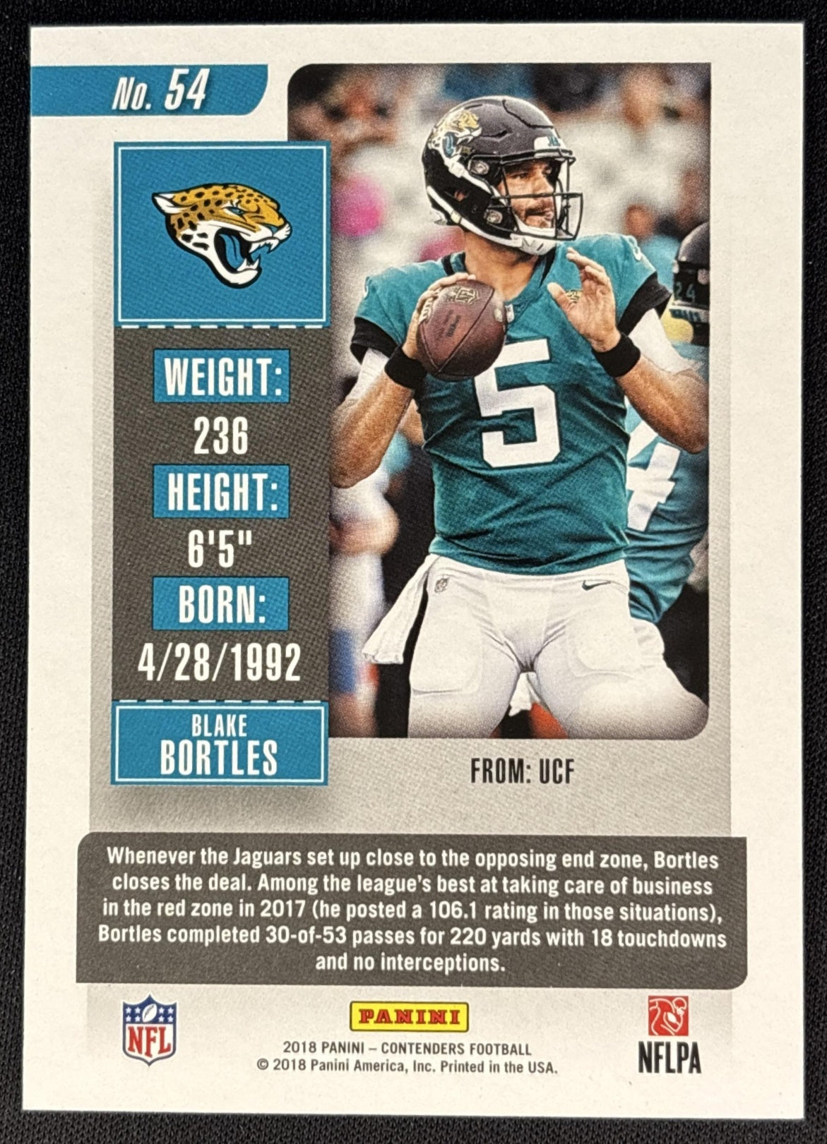 Blake Bortles 2018 Panini Contenders Playoff Ticket /175 Sports Trading Cards