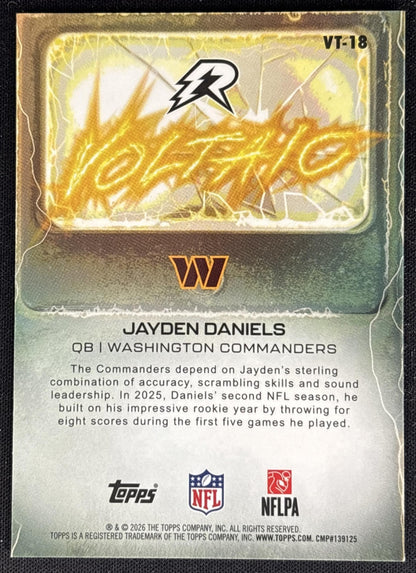 Jayden Daniels 2025 Topps Resurgence Voltaic Commanders