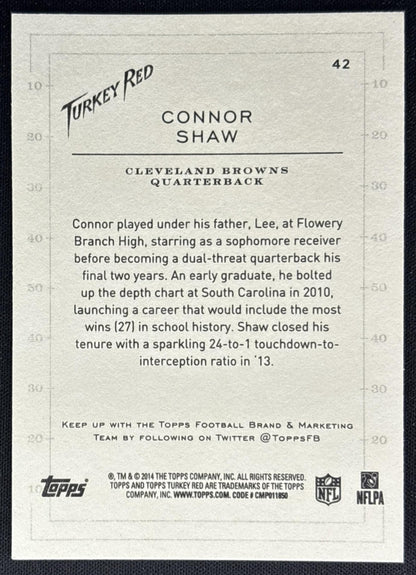 Connor Shaw 2014 Topps Turkey Red Browns Sports Trading Cards