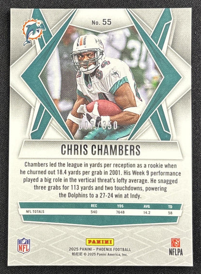 Chris Chambers 2025 Panini Phoenix Fire Burst Prizm /350 Dolphins