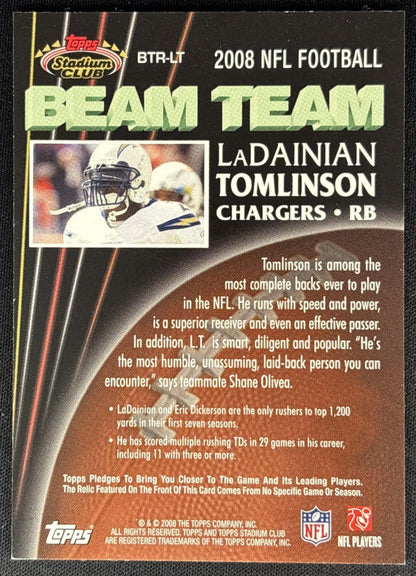 LaDainian Tomlinson 2008 Topps Stadium Club Beam Team Jerseys Retail