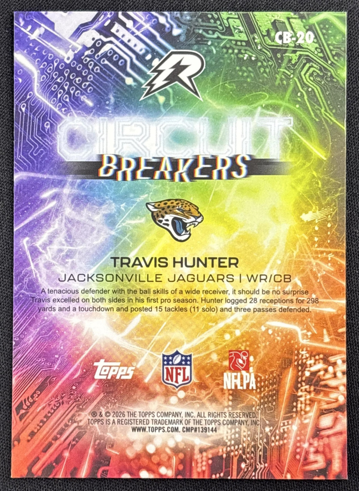 Travis Hunter 2025 Topps Resurgence Circuit Breakers Jaguars