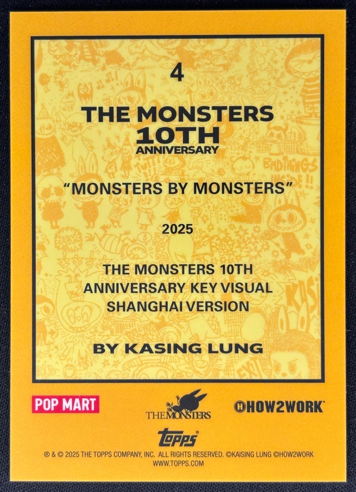 Monsters by 2025 Chrome Labubu 4 Non-Sports Trading Cards