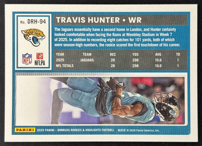 Travis Hunter 2025 Panini Donruss Rookies & Highlights Jaguars Sports Trading Cards