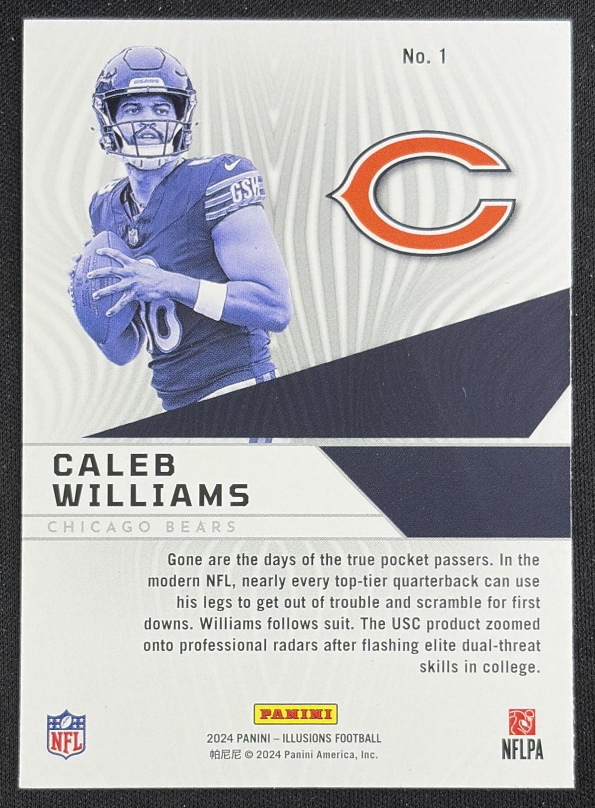 Caleb Williams 2024 Panini Illusions Amazing Bears