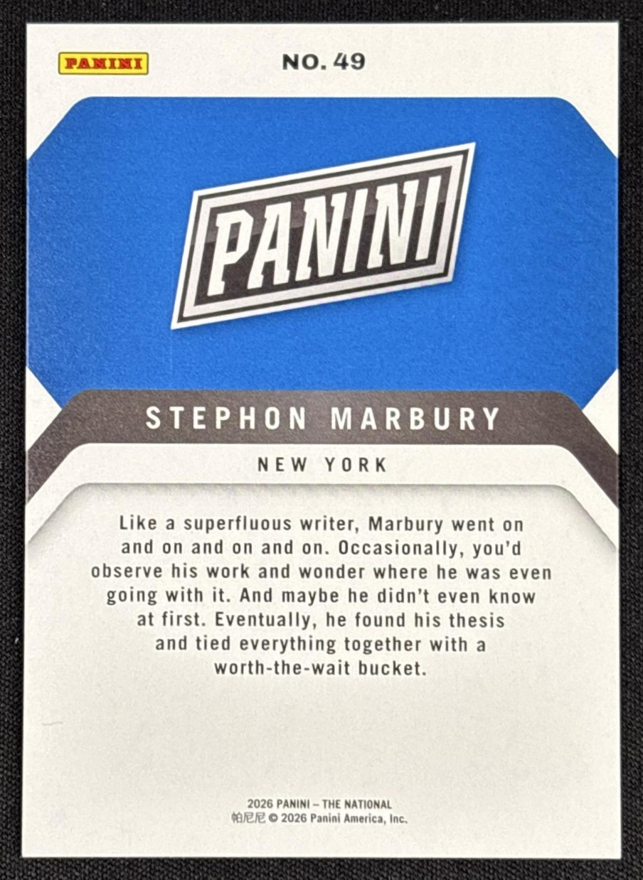 Stephon Marbury 2026 Panini NSCC Silver Pack Sports Trading Cards