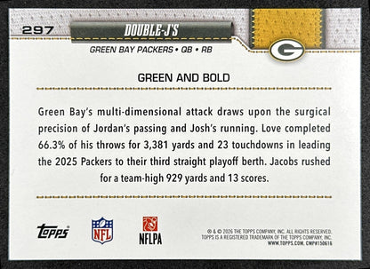 Double-J's 2026 Topps Flagship Packers Sports Trading Cards