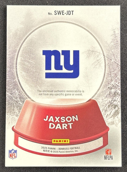 Jaxson Dart 2025 Panini Donruss Rookie Holiday Sweater Giants 2 Sports Trading Card