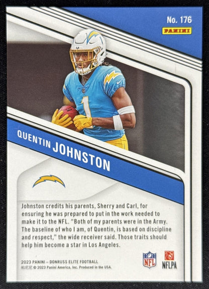 Quentin Johnston 2023 Panini Donruss Elite /999 Chargers