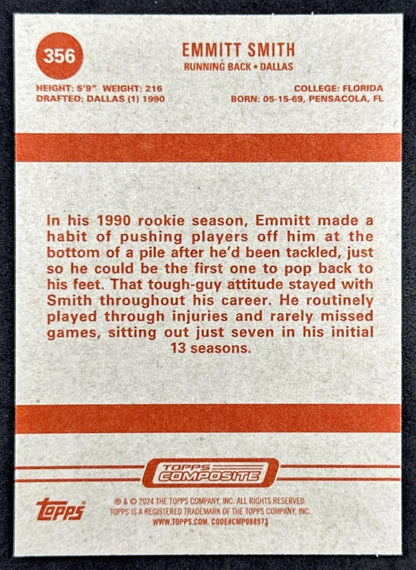 Emmitt Smith 2023 Topps Composite Cowboys back sports trading card
