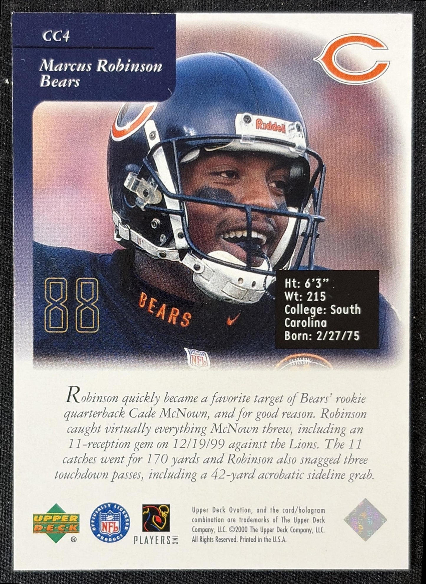 Marcus Robinson 2000 Upper Deck Ovation Curtain Calls Bears