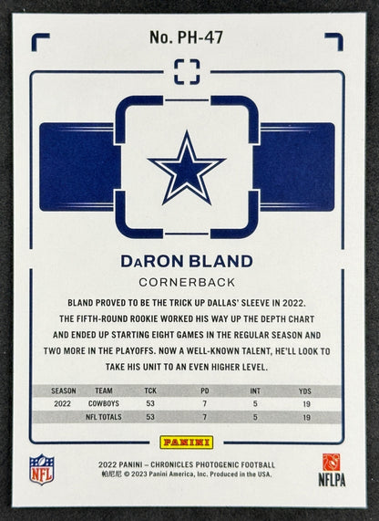 DaRon Bland 2022 Chronicles Photogenic Cowboys Sports Trading Card